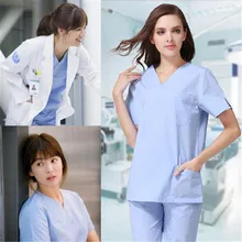 ALX-Женская одежда со звездами, стиральная одежда, рабочая одежда, мужская хлопковая одежда для мытья рук, с короткими рукавами