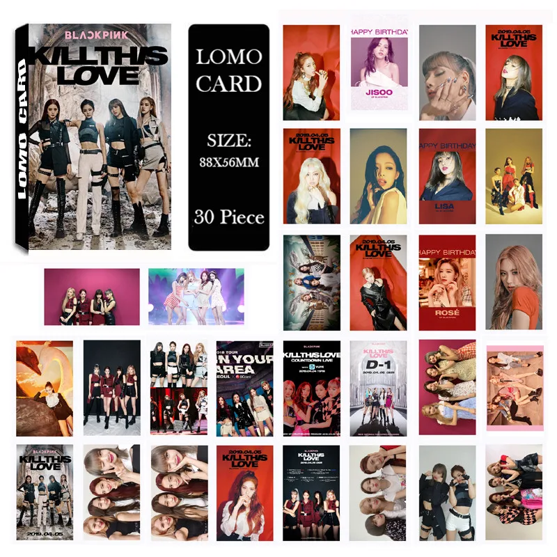 KPOP BLACKPINK TWICE NCT EXO GOT7 SEVENTEEN GFRIEND MONSTA X MAMAMOO SNSD IZONE GIDLE альбом ЛОМО маленькие карты фото Фотокарта