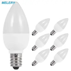 Малый ночные лампочки канделябры мягкий белый 3000 K 1 W E12 светодиодный светильник 1 Люстра для сна Хэллоуин соль Lamp-6PACK