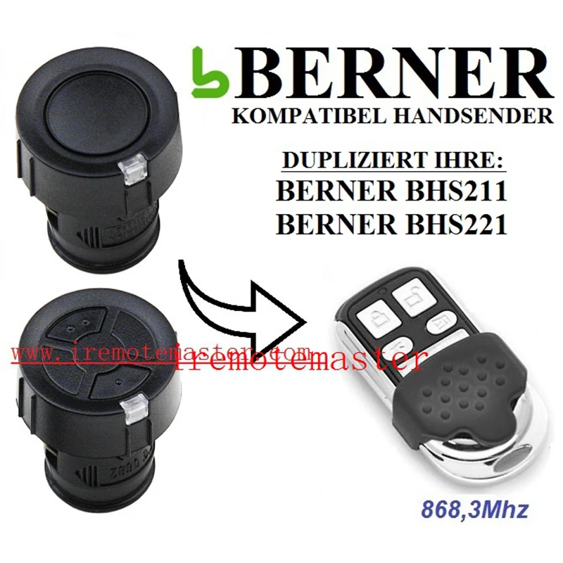 

BERNER BHS211,BHS221 garage door remote control replacement beautiful