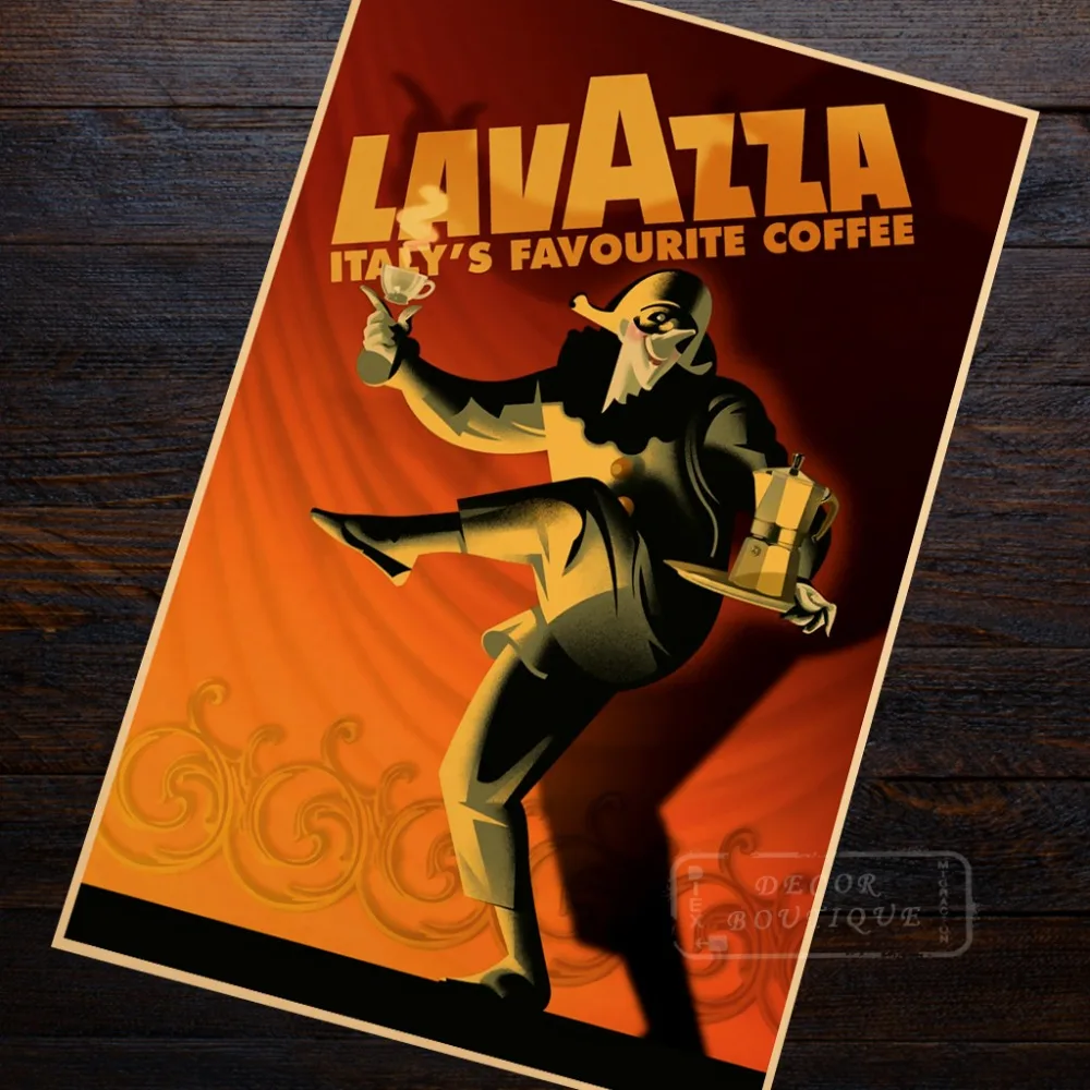 Реклама Lavazza винтажная реклама Ретро винтажный крафт плакат декоративный DIY