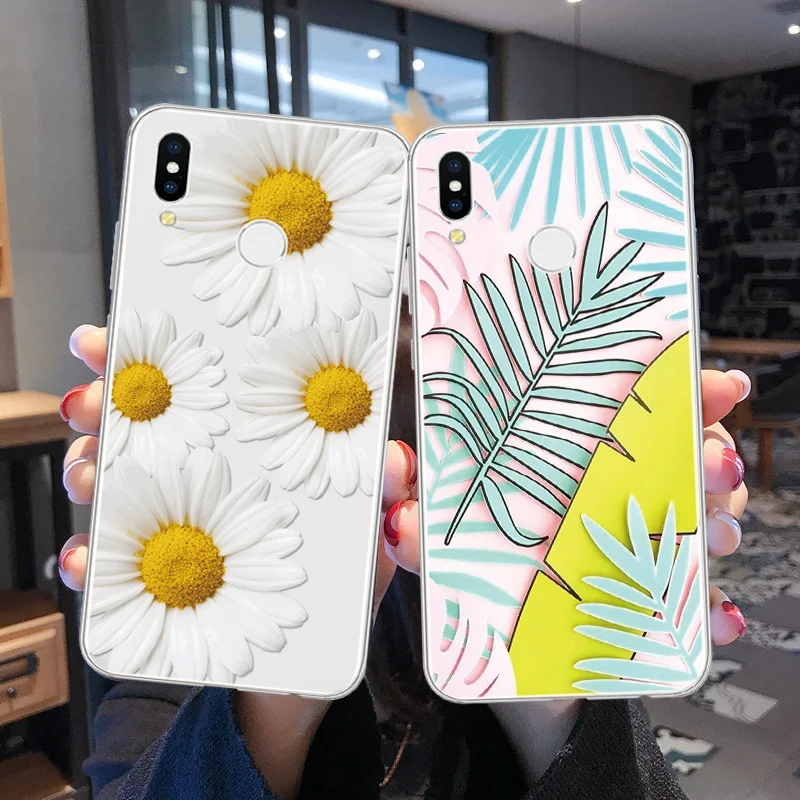 Чехол с маргариткой для Huawei Mate 20 Lite P8 P9 P10 P20 P30 Pro Y6 P Smart Y9 2019 Nova 3i чехол из ТПУ Honor 8X 7A