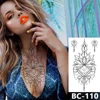 1 Sheet Chest Body Tattoo Temporary Waterproof Jewelry Lace Totem Lotus Mandala tatto Decal Waist Art Tatoo Sticker Women ► Photo 2/6