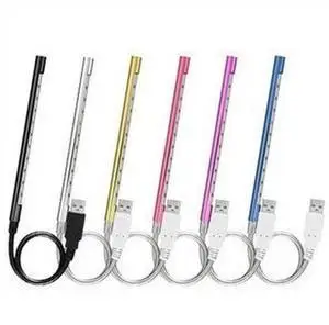 

New Arrival USB Light Aluminum housing 10 LED lamps Bright Soft Light Flexible Many colors For PC Laptop Desktop Computer