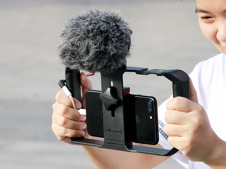 Ulanzi U Rig профессиональные для ручек Rig тройное крепление для горячего башмака видео стабилизатор Vlog Grip для iPhone Mobile Filmmaker для микрофона