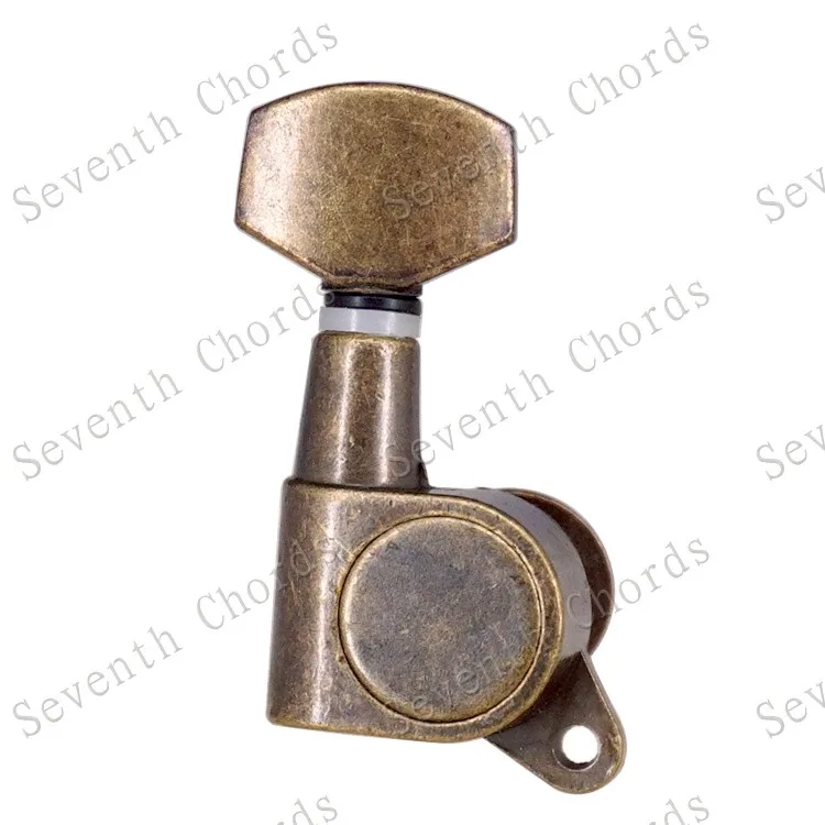 Набор 6 шт. Sealed-gear Guitar Tuning Pegs ключи тюнеры машинные головки для гитары-хромовый и черный и золотистый выбор