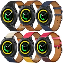 20 мм ремешок для часов из натуральной кожи для samsung gear Sport Smart Watch модный сменный Браслет для часов Ремешок для gear sport