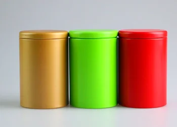 

65(Dia)*100(H) Round tea tin box/High quality small metal storage box