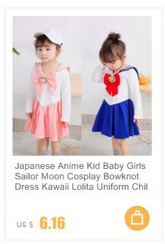 Комплект одежды из 2 предметов; милое платье для костюмированной вечеринки в стиле аниме «Сейлор Мун» для маленьких девочек и мальчиков школьная униформа в стиле Лолиты с бантом; От 2 до 11 лет