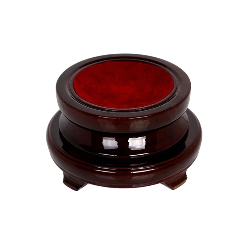 

HOT Transparent Wooden Base Stand Holder Decoration For Crystal Glass Ball Home Office Gift NDS66