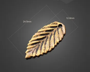 

250pcs Antique Gold Rose leaves Jewelry Findings Charms Pendants-DIY Necklace Bracelet Metal Fashion Accessories 24.5mm X 12.8mm