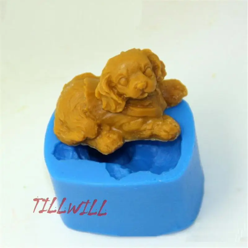 3D Dog Soap Mold Silicone Soap Mould Animal Puppy Silicone Mold for Soap Chocolate Moldin Cake