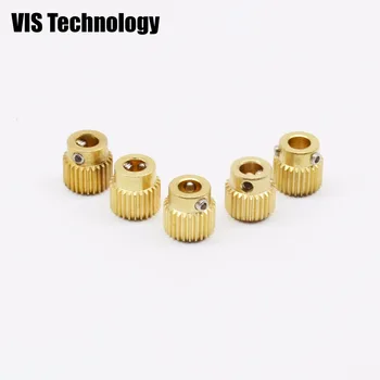 

2pcs/lot feeder Copper 26tooth Drive Gear for Makerbot Reprap Extruder/ MK8 prusa mendel i3 Feeding Wheel Extruder