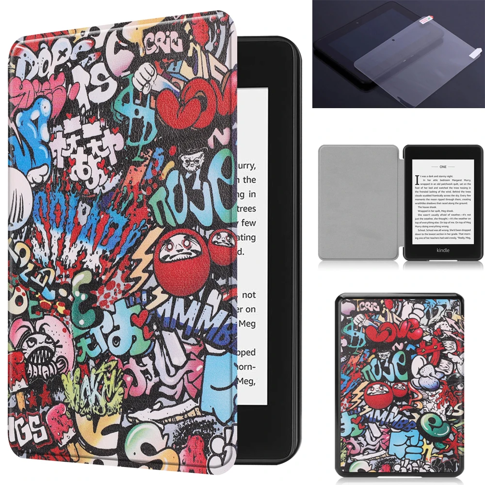 

Ropada 2018 all-new kindle paperwhite 10th generation ereader case PU leather Protective smart magnetic Cover