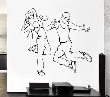 

Sexy Girl Cool Boy Wall Decal Dance Street Dancing Urban Art For Living Room Vinyl Wall Stickers Home Decor Dance Studio