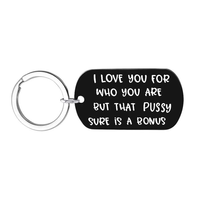 4 Брелоки для пар I Love You для того, кто вы, но этот член киска конечно является бонусом брелок для друга подруги, жены, жены - Цвет: 4