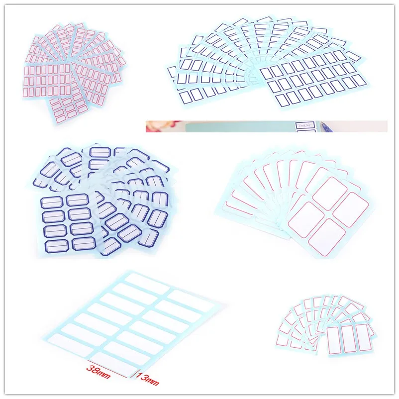 

12sheets/pack Self Adhesive Sticky White Label Writable Name Garment Labels