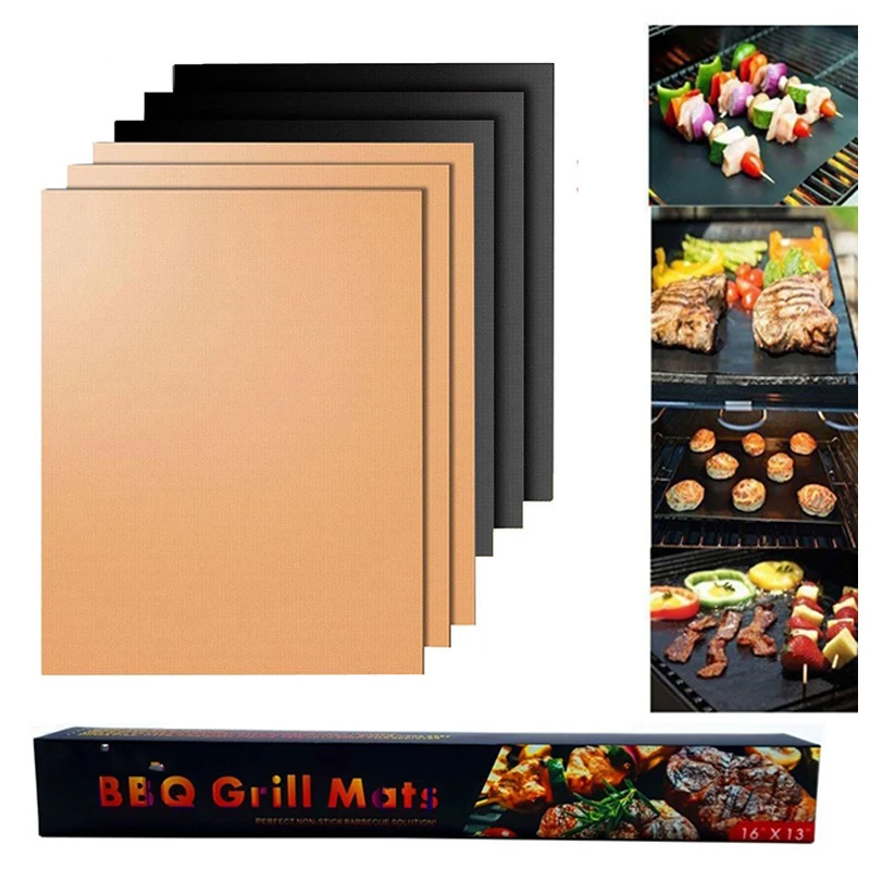

Non-Stick BBQ Gril Mat Barbecue Baking Liner Teflon Baking SHeet Reusable Mat Pad Cooking Tools Heat-resistant Baking Mat