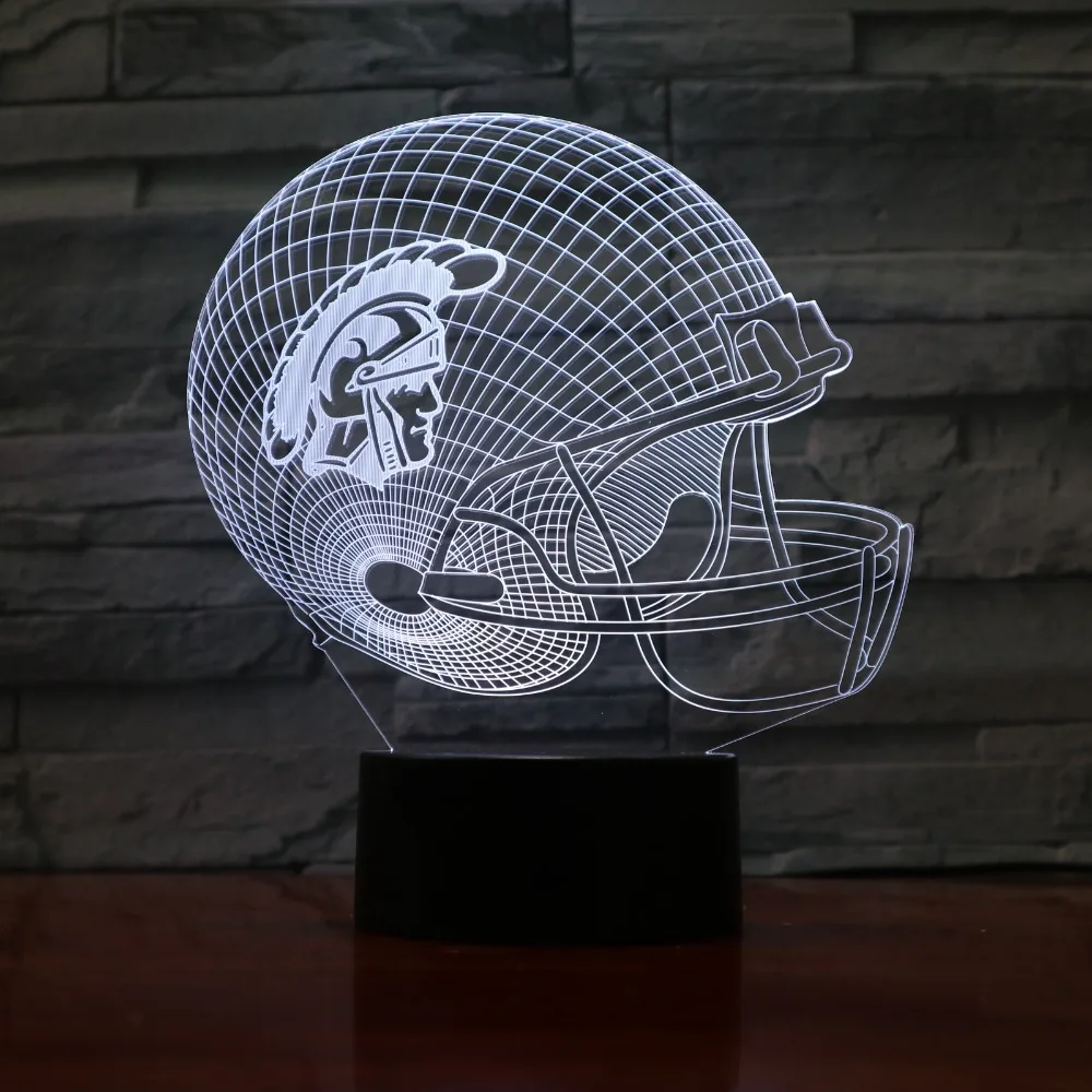 

NFL Washington Redskins American Football Team Helmet 3D Night Light 7 Colors Change LED USB Table Lamp Creative Light 3D-941