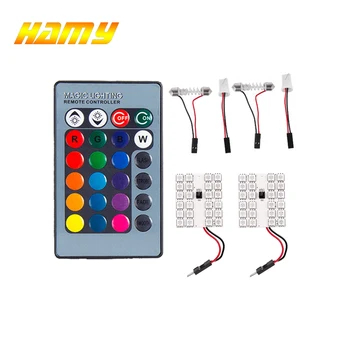 

2x T10 W5W Led Bulbs C10W C5W LED for cars Interior Atmosphere Reading Light RGB 12V Festoon 36mm 39mm 41mm Auto Luggage Lamp
