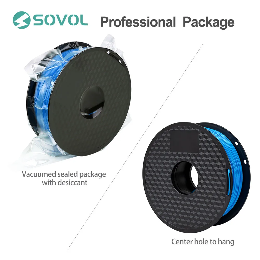 1KG/Roll Sovol 3D Printer PLA Filament 1.75mm High Quality 3D Printing Pen Material 5 Colors For All 3D Printers and 3D Pen