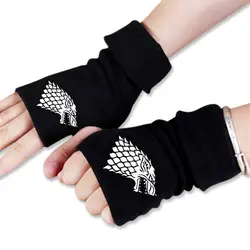 Для мужчин Для женщин Игра престолов Старк скоро зима теплая половина палец перчатки Косплэй Интимные аксессуары
