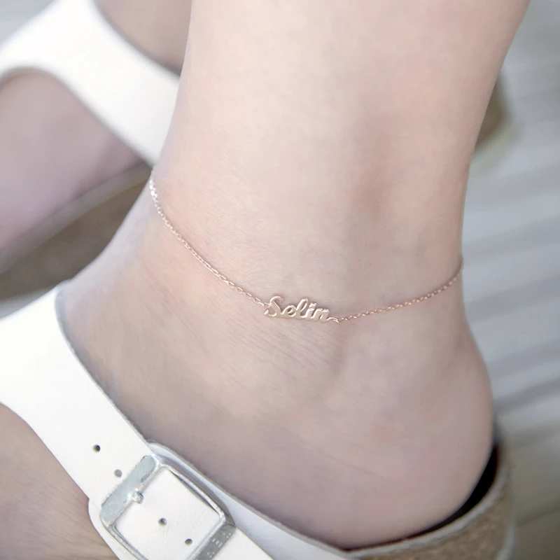 Custom Name Anklet Personalized Jewelry 
