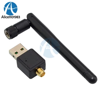 

Mini 150Mbps 2.4GHz Portable USB WiFi Wireless Adapter Dongle Lan Card 5dB 2dBi Antenna IEEE 802.11 b/g/n DSSS OFDM DIY Kit