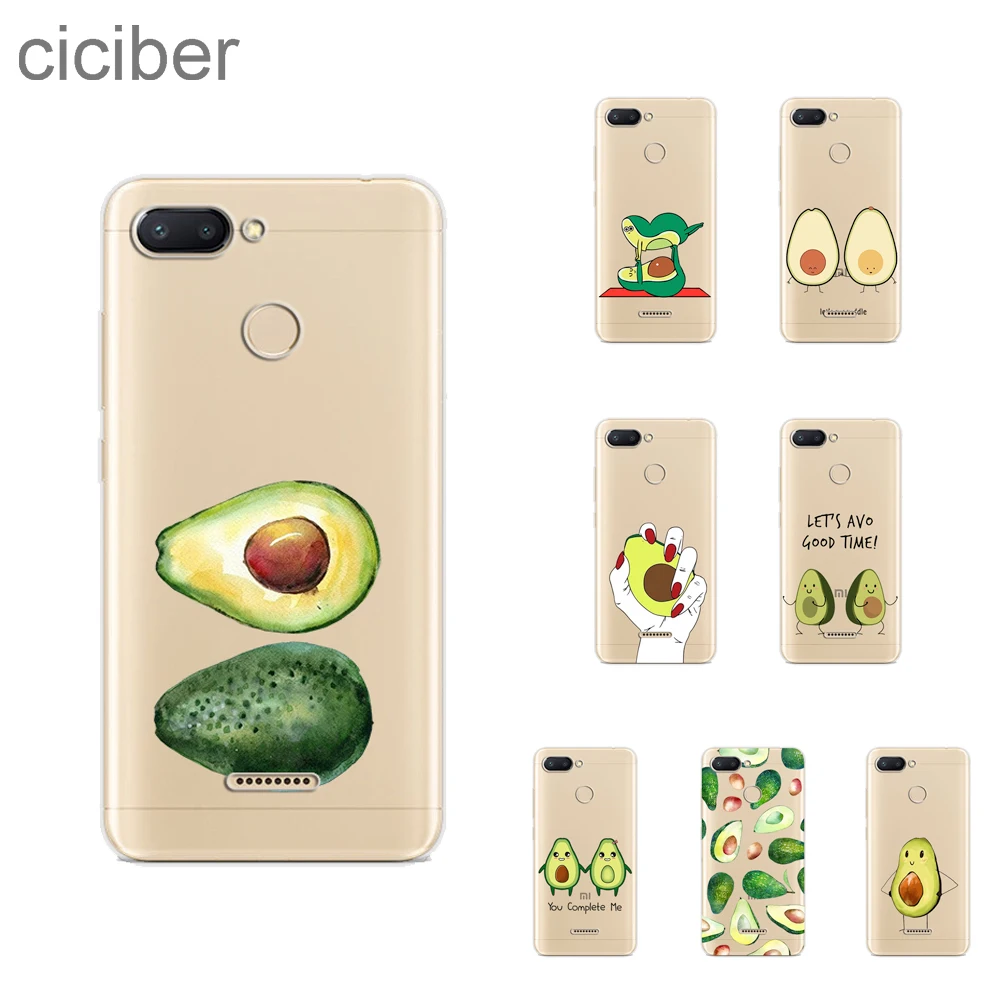 

ciciber Cute Avocado Cover For Xiaomi Redmi 6 5 4 3 A X S Plus Pro S2 Phone Cases For Redmi Note 7 6 5 4 3 X A Pro Soft TPU Capa