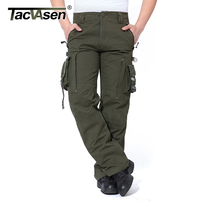 

TACVASEN Men Military Cargo Pants Men Tactical ClothingArmy Combat Trousers Male Casual Pants Muti-pockets Wear TD-GZTM-001