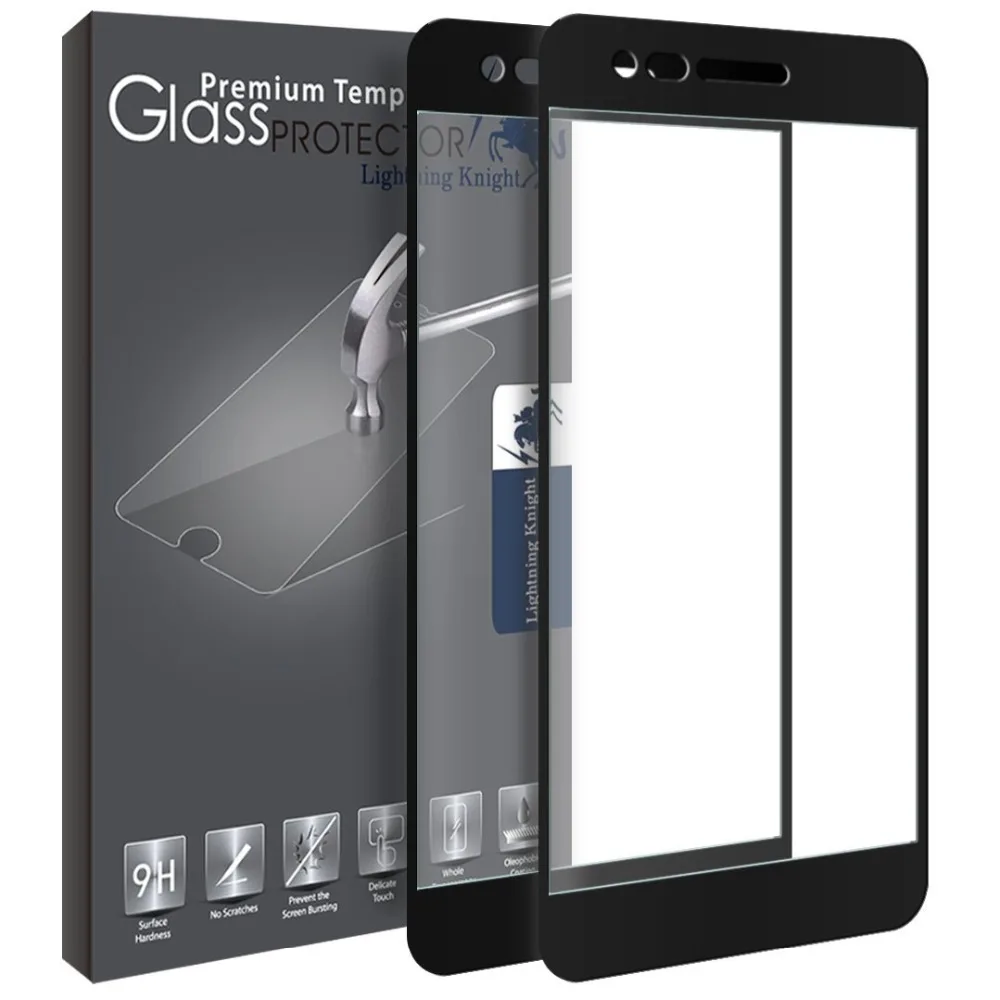 For [2 PACK] Moto Z3 Play Screen Protector, LK [Full Cover] Tempered