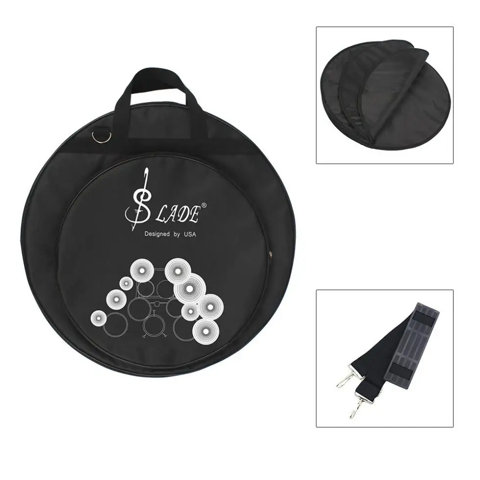 SLADE 8-20 дюймов три кармана тарелки барабанные палочки сумка для хранения переносной Гиг сумка для тарелки и барабанные палочки