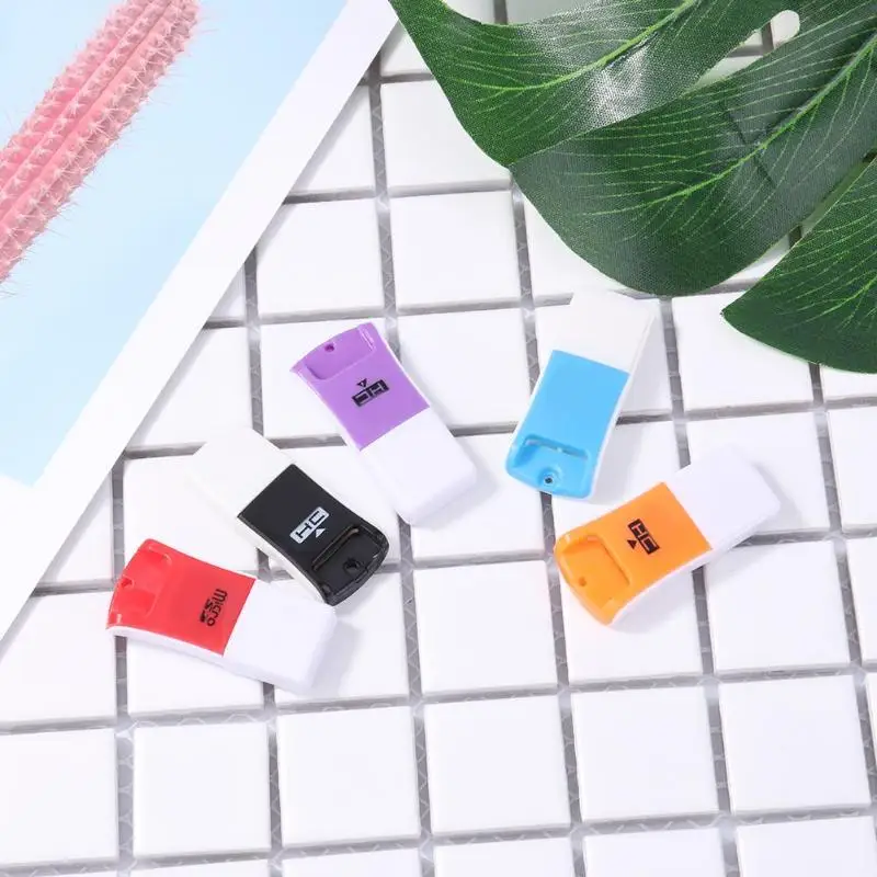 1 шт. цветной случайный Micro USB 2,0 адаптер для чтения карт памяти для Micro SD TF считыватель карт памяти для удлинитель-переходник