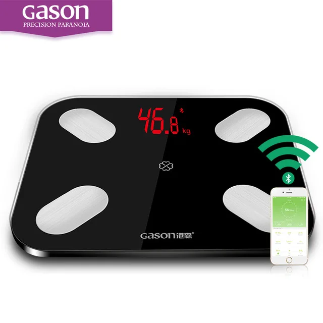 

GASON S4 Bathroom Smart Scales Floor Scientific Electronic Digital Body Fat Weight Scales Household Balance 14 BodY Data