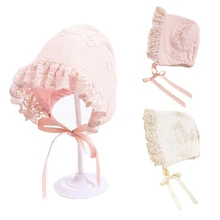 Кружевная шапочка принцессы для новорожденных; детская шапочка; розовая шапочка для маленьких девочек; реквизит для фотосессии; подарок для душа; 3-10 м