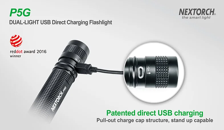 NEXOTRCH P5 Dual-light 800 люмен фонарик с USB подзарядкой 18650 батарея DUO переключатель ручной фонарь для охоты Тактический спасательный