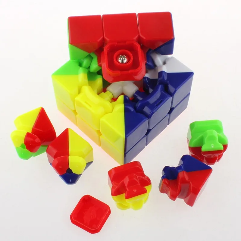 Stickerless 3x3x3 волшебная кубическая мозаика 3x3 Скорость Cubo Magico Профессиональная Горячая Детская игрушка