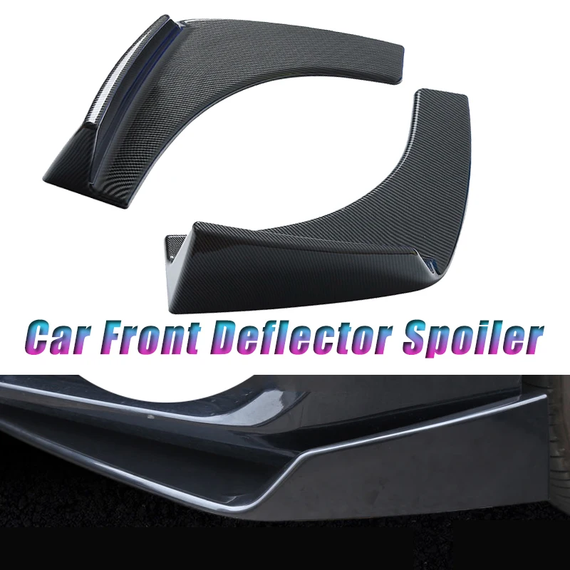 

1 Pair Universal Carbon Fiber Car Front Deflector Spoiler Splitter Diffuser Bumper Canard Lip Body Shovels Bumper Splitters