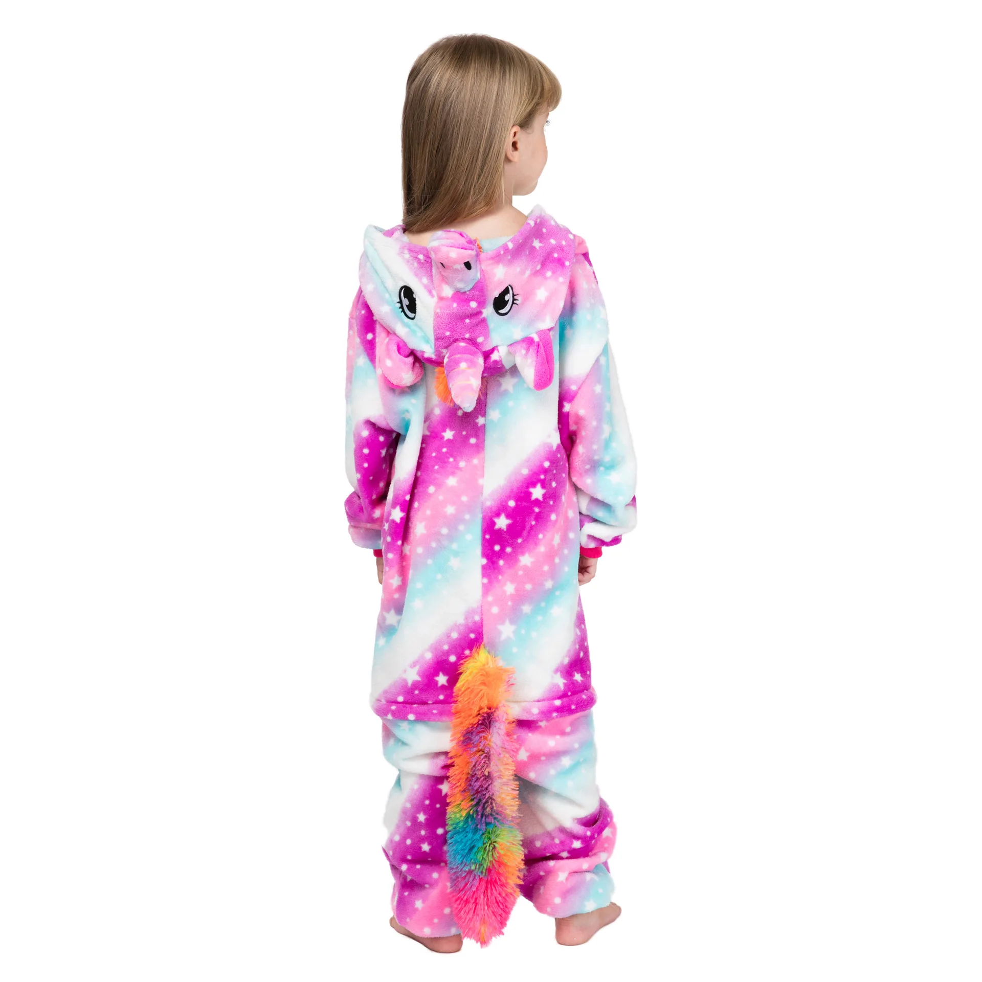 Новейшие Детские пижамы зимняя одежда для сна унисекс Пижама для мальчиков и девочек, комплект пижамы с кигуруми Единорог Пегаса Пижама с животными Детская Пижама