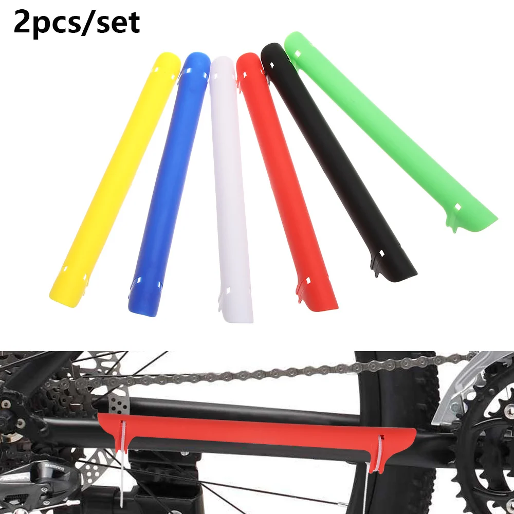 

2Pcs/Set Cycling Bike Chain Chain stay Protector Care Cover 22.5CM Guard Strong Plastic 6 Colors Bicycle Accessories