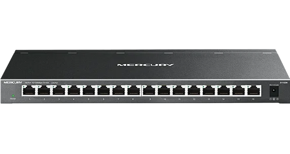 Сталь, 16* RJ45 Порты 10/100 Мбит/с Fast Ethernet сетевой коммутатор gigabit, Auto MDI/MDI-X, половина/полный дуплекс, внешний источник питания Plug& Play