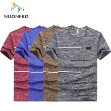 NUONEKO плюс размер 9XL Мужская походная Футболка мужская летняя спортивная одежда для фитнеса треккинга скалолазания быстросохнущая Спортивная футболка TX130
