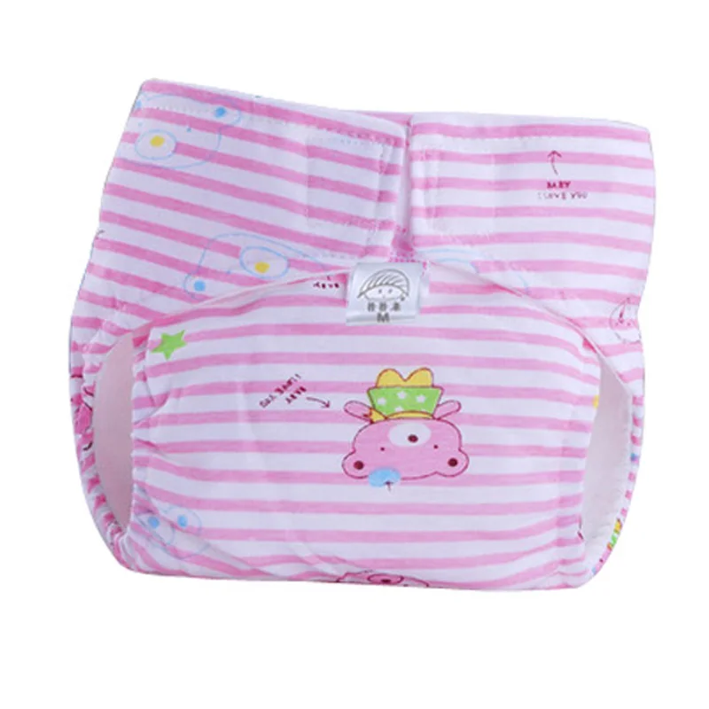 Cubierta de pañal de tela para bebé, lavable, reutilizable, estilo de dibujos animados, para niñas pequeñas de 0 a 12 meses
