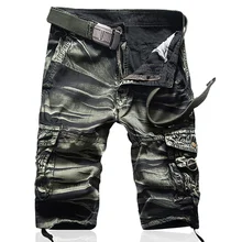 Новые камуфляжные мужские шорты Карго, мужские повседневные пляжные шорты, мужские свободные рабочие шорты, мужские военные короткие штаны, Прямая поставка