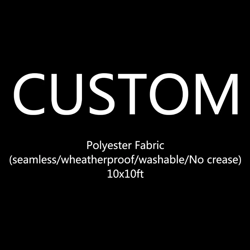 

10x10FT Polyester Fabric Outdoor Seamless Reusable Washable Wrinkle Free Custom Photo Background Personalized Backdrop