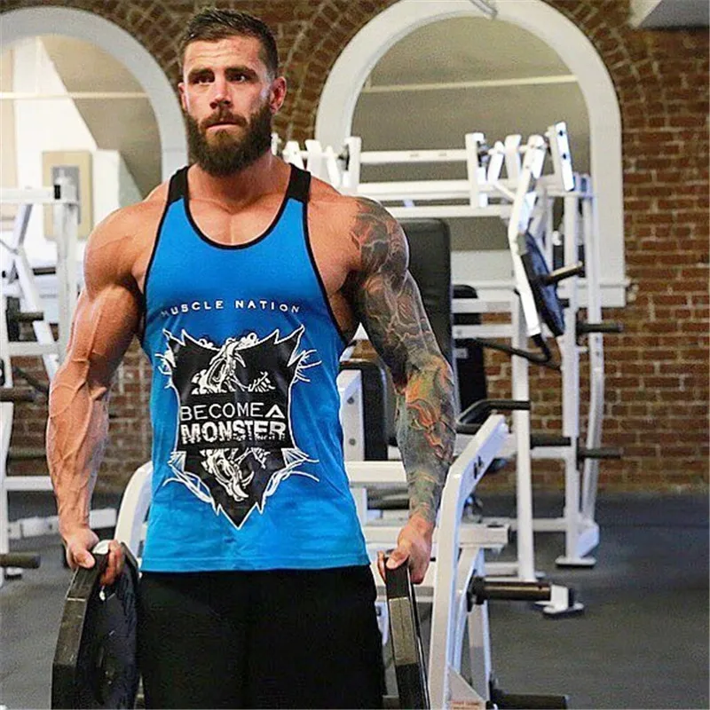 Image 2017 Singlets Mens Tank Tops Shirt,Bodybuilding Equipment Fitness Men s Golds Stringer Tank Top Brand Clothes gyms musclenation