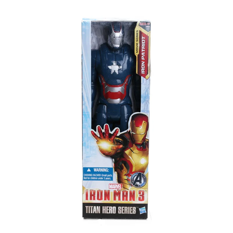 Marvel 30 см Мстители эндигра фигурка супергероя Тор Капитан Америка Росомаха Человек-паук Железный человек Коллекционная модель куклы игрушка - Цвет: navy blue iron box