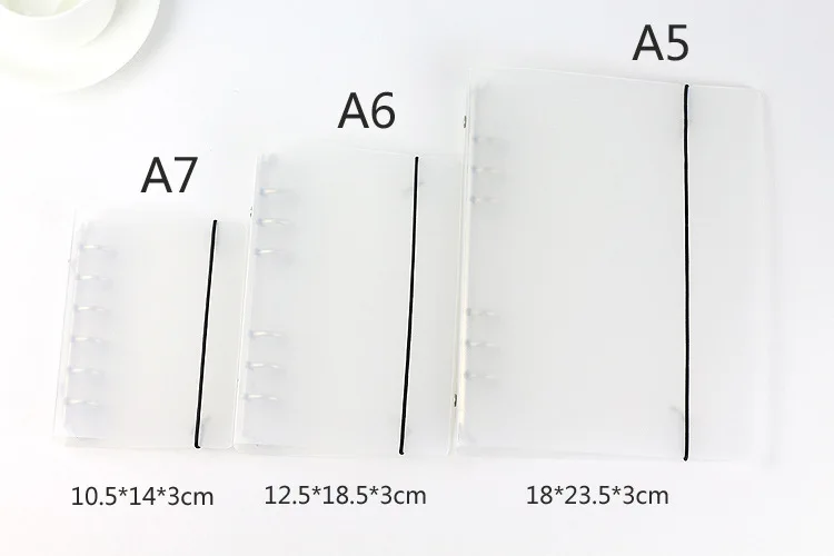 Креативный A5 A6 A7 PP блокнот аксессуар лист оболочка офисные школьные канцелярские принадлежности прозрачный лаконичный 6 отверстий переплет планировщик Обложка