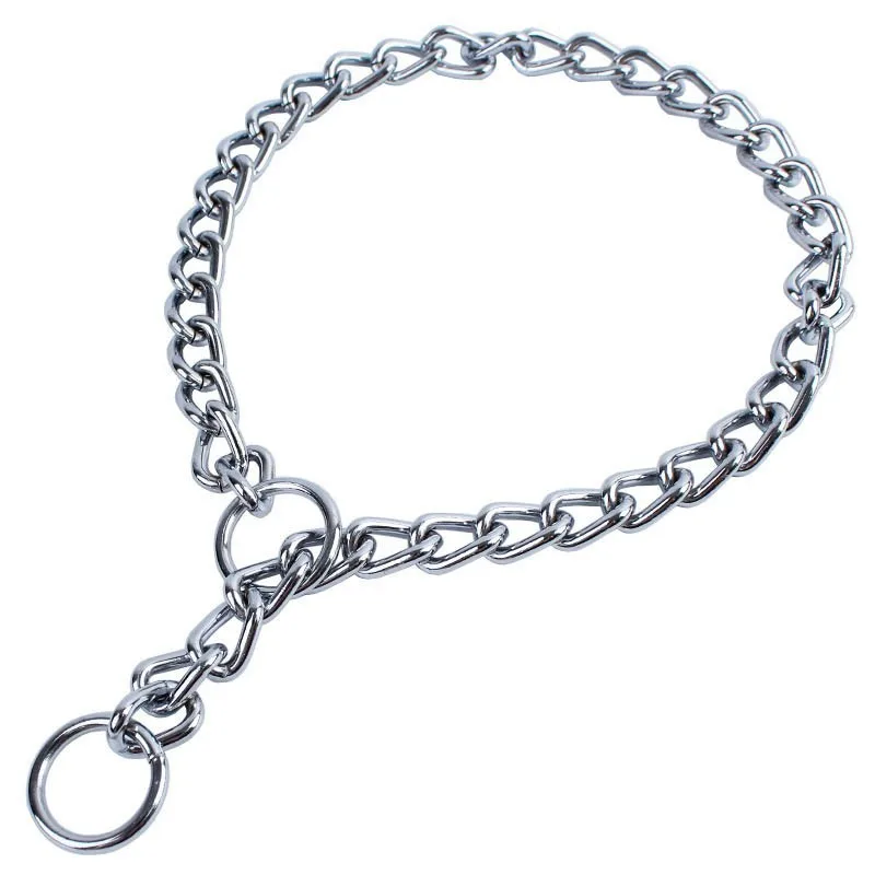 

4 Size Pet Dog Collar P Chain Carbon Steel Pitbull Dog Chain Collars Walking Training Puppy Collar For Dogs 30-65cm Long