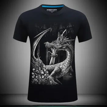 

2017 men's summer clothing short-sleeve T-shirt 3d three-dimensional personality t-shirt plus size plus size clothes